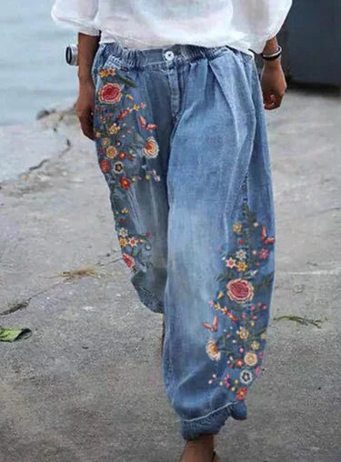 Water Glockie Women’s Denim Lantern Pants (One Piece)