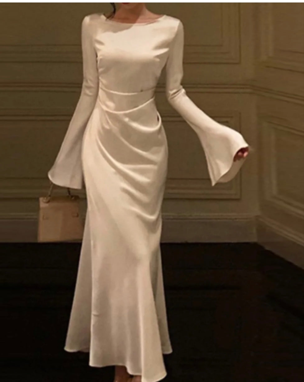 VESTIDO DE SATÉN DE SEDA
