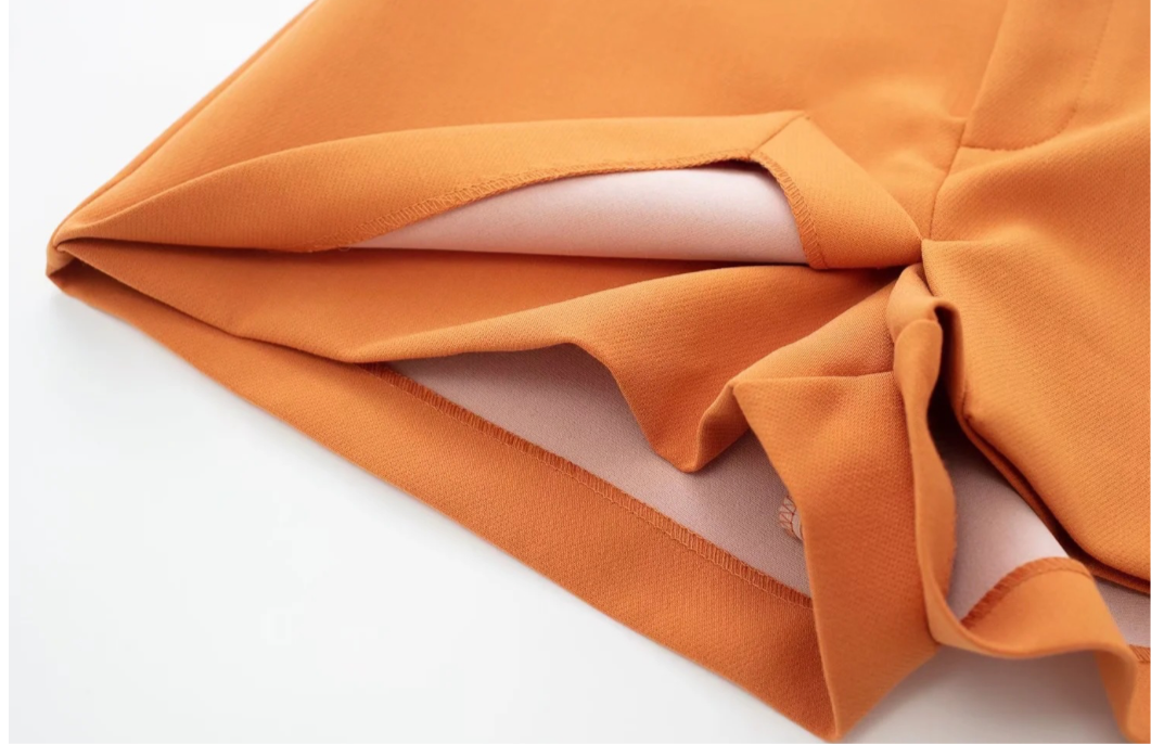 CONJUNTO BLAZER CORTO NARANJA CHIC