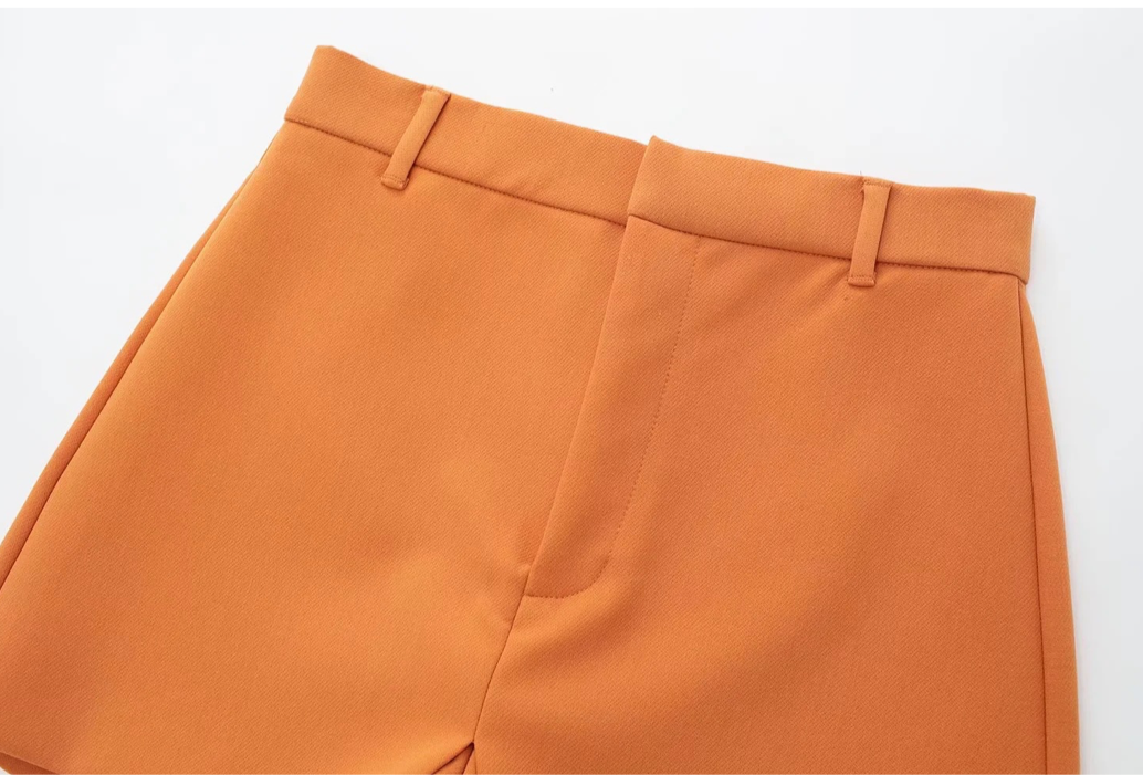 CONJUNTO BLAZER CORTO NARANJA CHIC