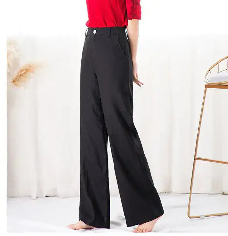 PANTALONES LARGOS DE LINO Y ALGODÓN