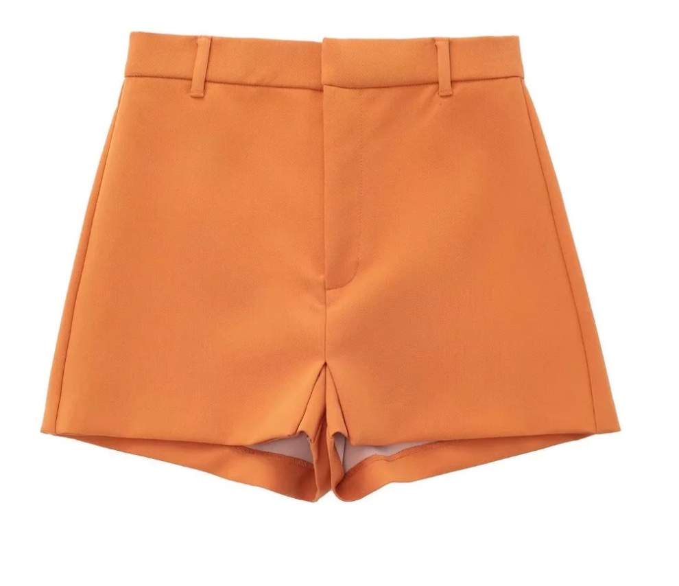 CONJUNTO BLAZER CORTO NARANJA CHIC