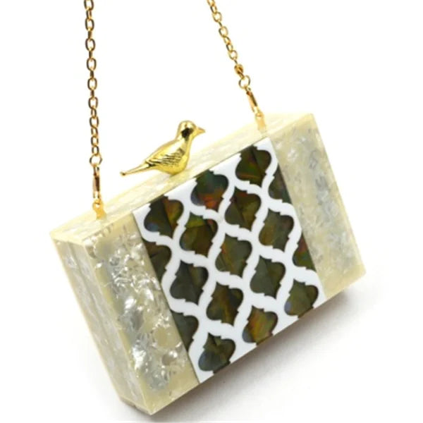 Acrylic Shell Clutch Evening Handbag