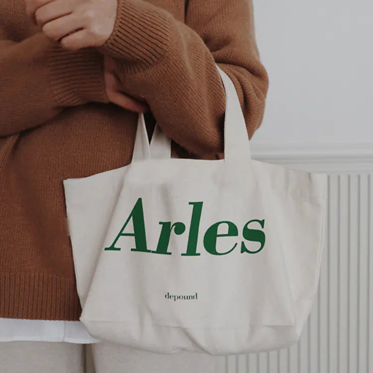 Simple Letter Canvas Shoulder Handbag