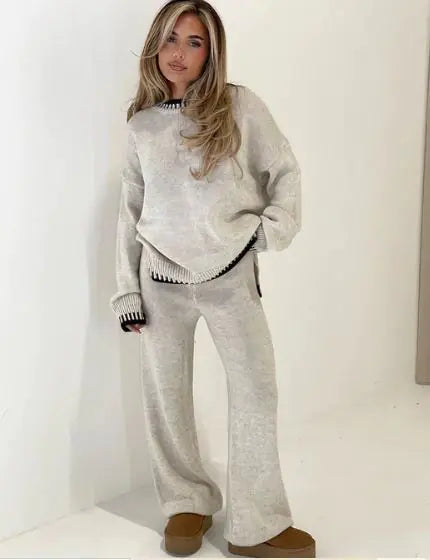 CONJUNTO FEMENINO CASUAL SUELTO DE DOS PIEZAS