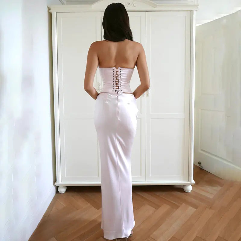 2023 Summer Fashionable Satin Maxi Skirt for Women