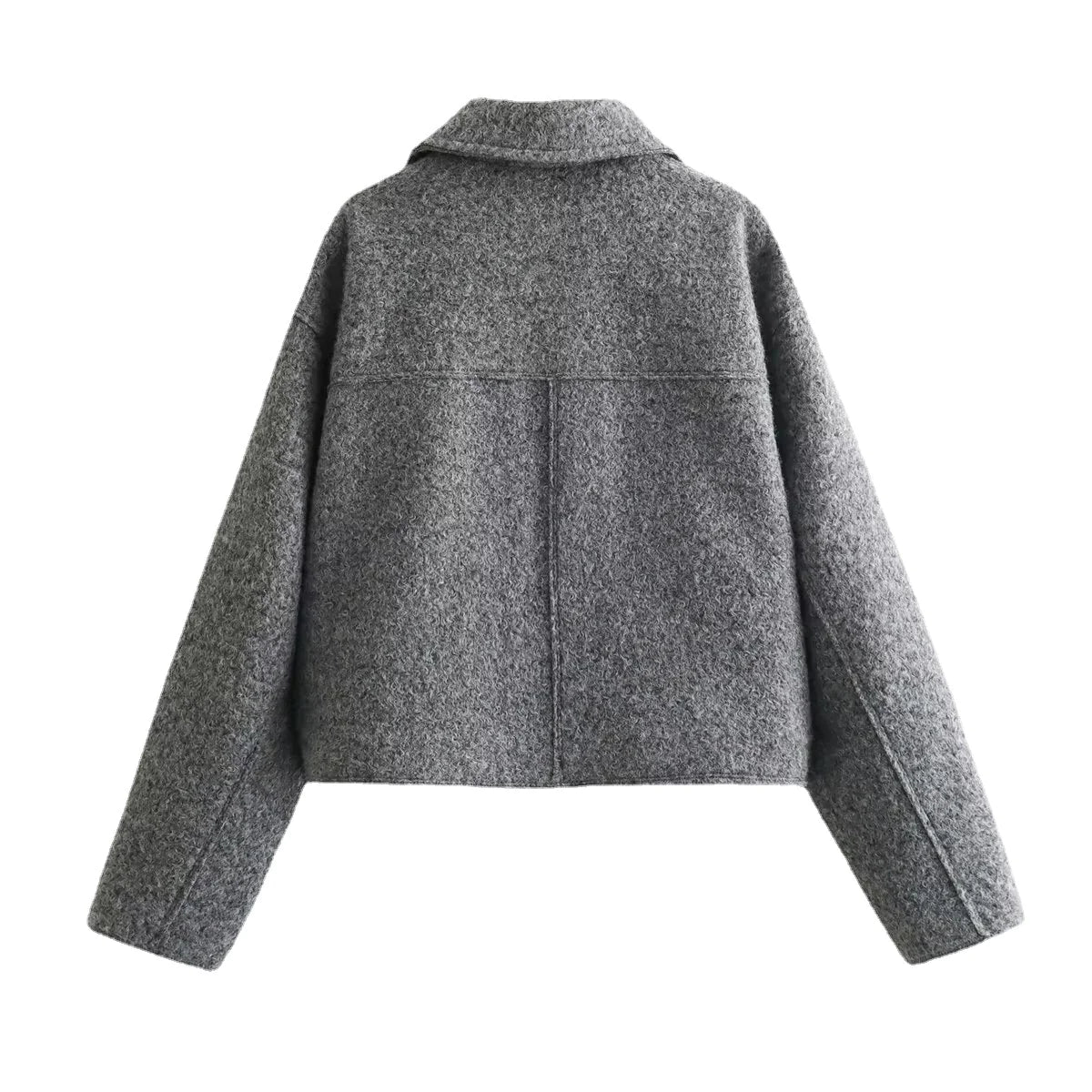 CHAQUETA CORTA DE TWEED CON CREMALLERA