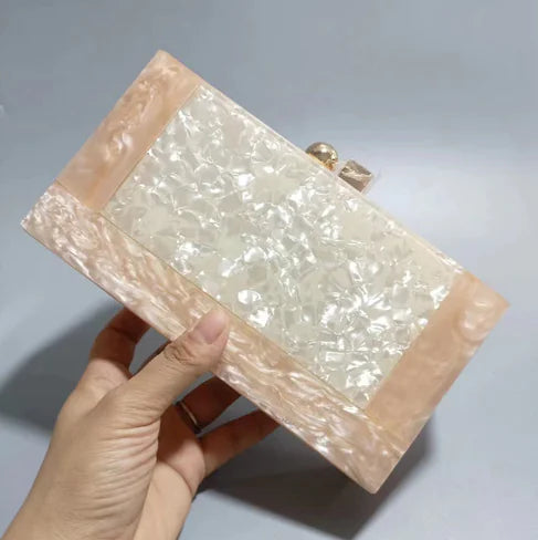 Acrylic Shell Clutch Evening Handbag