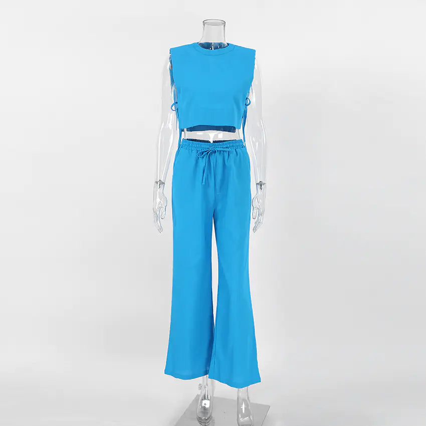 2023 Summer Cotton-Linen Women's Pajama Set