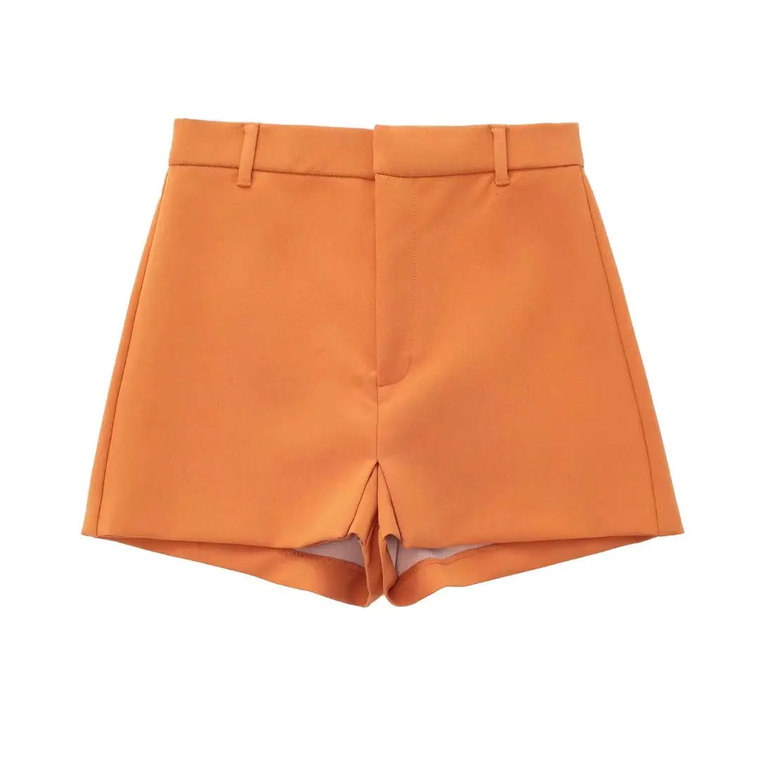 CONJUNTO BLAZER CORTO NARANJA CHIC