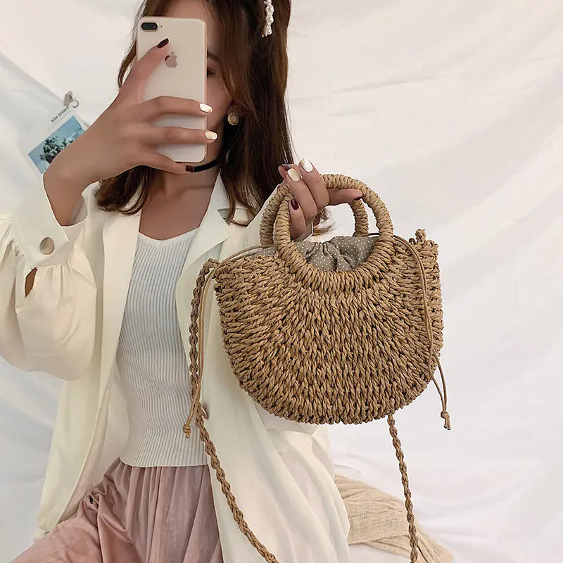 BOLSO BANDOLERA TEJIDO DE PAJA