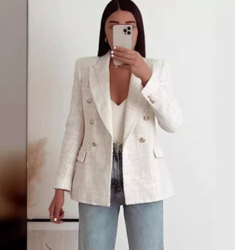 BLAZER DOBLE BOTONADURA ESTILO TWEED