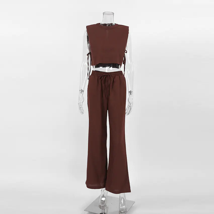 2023 Summer Cotton-Linen Women's Pajama Set